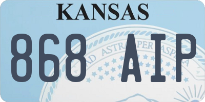 KS license plate 868AIP