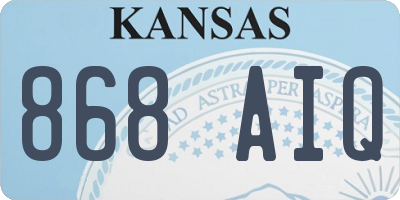 KS license plate 868AIQ