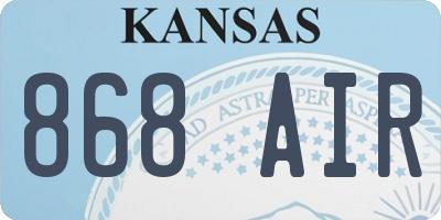 KS license plate 868AIR