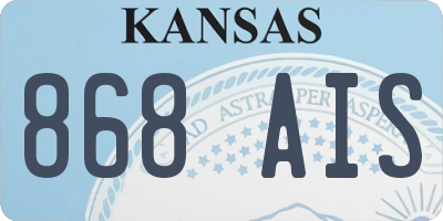 KS license plate 868AIS