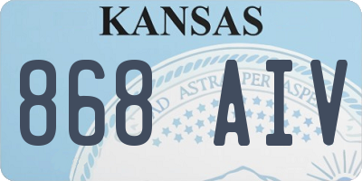 KS license plate 868AIV