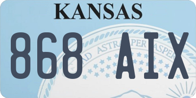 KS license plate 868AIX