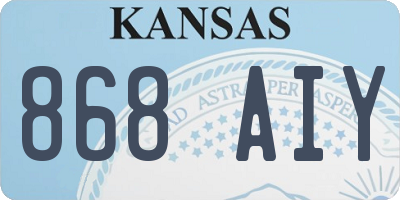 KS license plate 868AIY