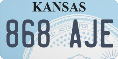 KS license plate 868AJE