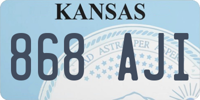 KS license plate 868AJI