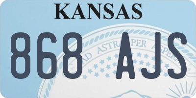 KS license plate 868AJS