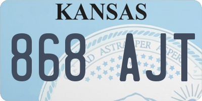 KS license plate 868AJT