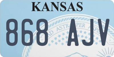KS license plate 868AJV