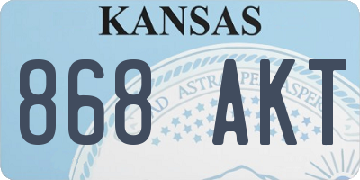 KS license plate 868AKT