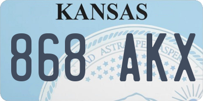 KS license plate 868AKX