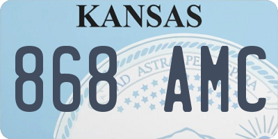 KS license plate 868AMC