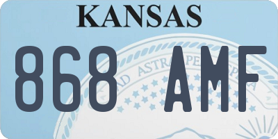 KS license plate 868AMF