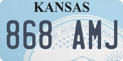 KS license plate 868AMJ