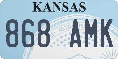KS license plate 868AMK