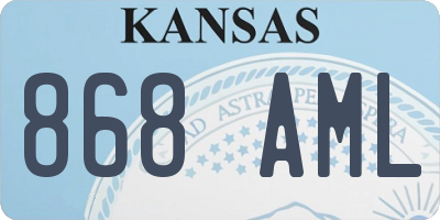 KS license plate 868AML
