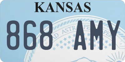 KS license plate 868AMY