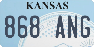 KS license plate 868ANG