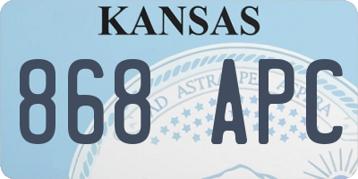KS license plate 868APC