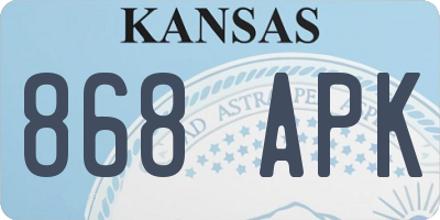 KS license plate 868APK