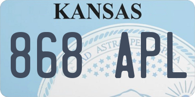KS license plate 868APL