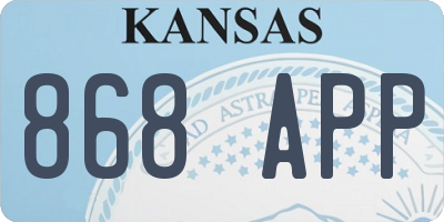 KS license plate 868APP
