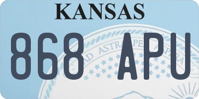 KS license plate 868APU