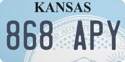KS license plate 868APY