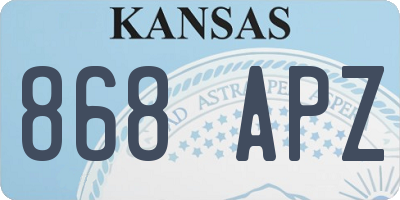 KS license plate 868APZ
