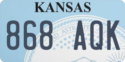 KS license plate 868AQK