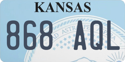 KS license plate 868AQL
