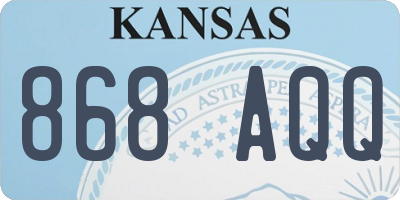 KS license plate 868AQQ