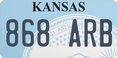 KS license plate 868ARB