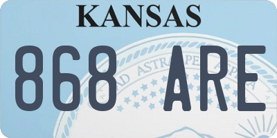 KS license plate 868ARE