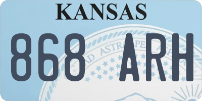KS license plate 868ARH
