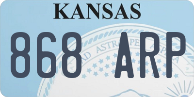 KS license plate 868ARP