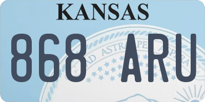KS license plate 868ARU