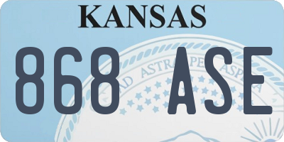 KS license plate 868ASE