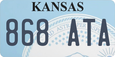 KS license plate 868ATA