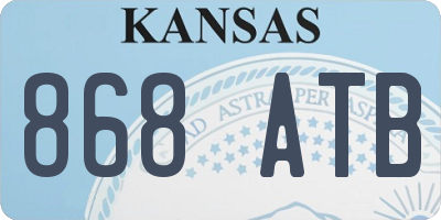 KS license plate 868ATB
