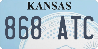 KS license plate 868ATC