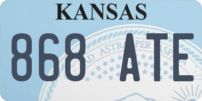 KS license plate 868ATE