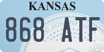 KS license plate 868ATF