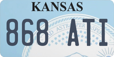 KS license plate 868ATI