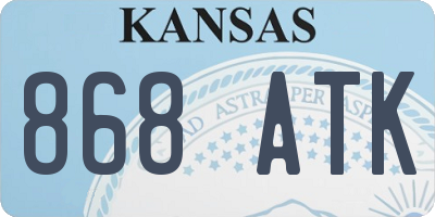 KS license plate 868ATK