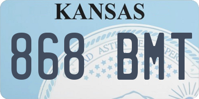 KS license plate 868BMT