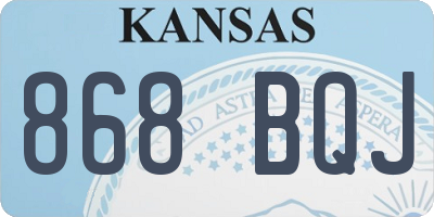 KS license plate 868BQJ