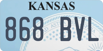 KS license plate 868BVL