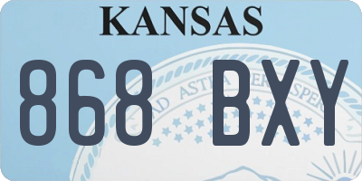KS license plate 868BXY