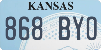 KS license plate 868BYO