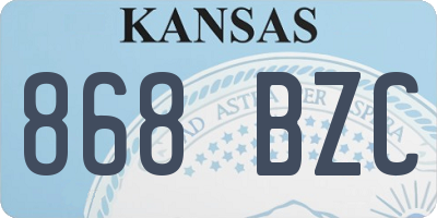 KS license plate 868BZC